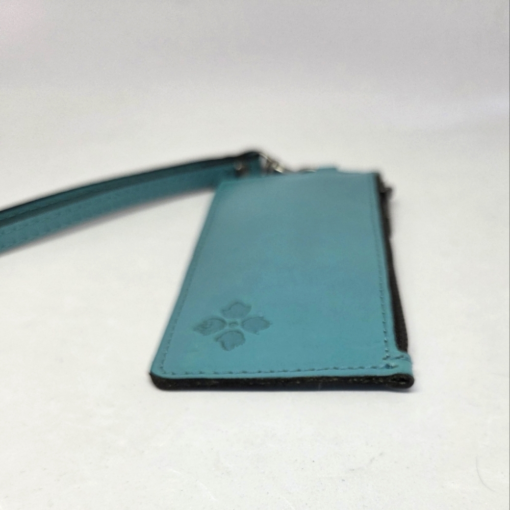 Patricia Nash 100% Blue Teal Leather Small RFID Card/Coin Wristlet ~ NWOT - Picture 4 of 10